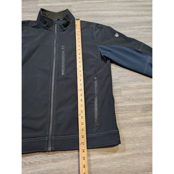 Kuhl Men's L Impakt Jacket Black Blue Full Zip Softshell Water Wind Resistant - Picture 11 of 12